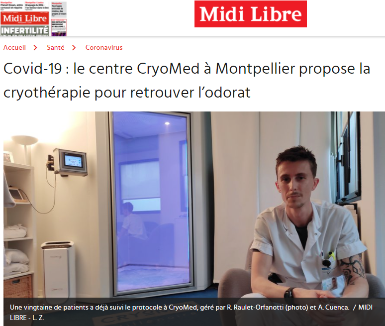 cryothérapie montpellier covid long anosmie odorat